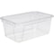 Storex Storage Bin, Clear, 5.2 in H, 7.8 in W, 12.1 in L, 5 PK STX62464U05C - alternate 1